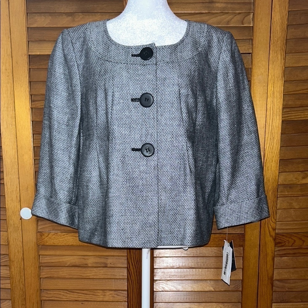 NWT Liz Claiborne Black & White Tweed “Dress Rehearsal” Size 12P - Picture 2 of 15